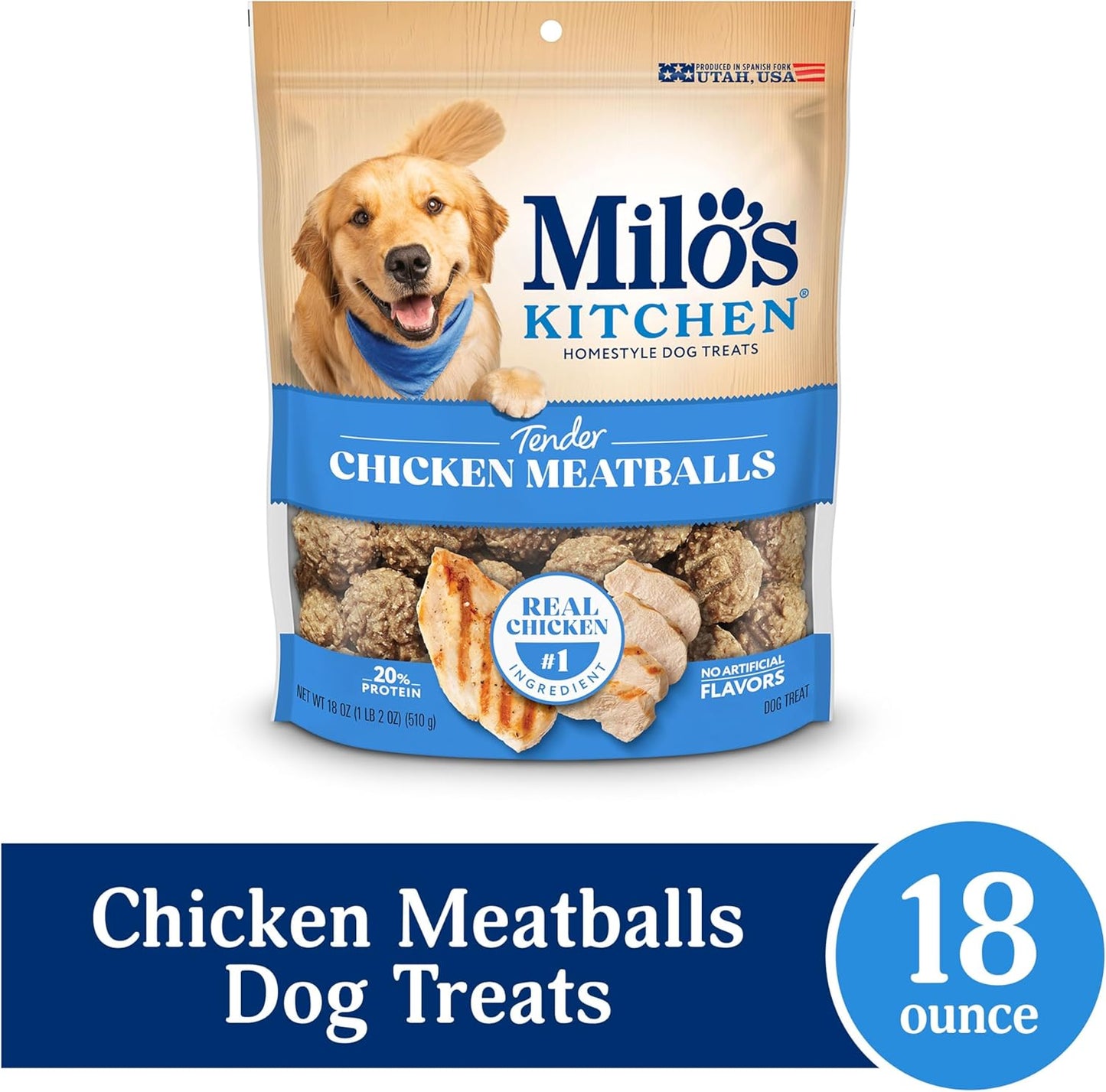 Chicken Meatballs Dog Treats, 18-Ounce