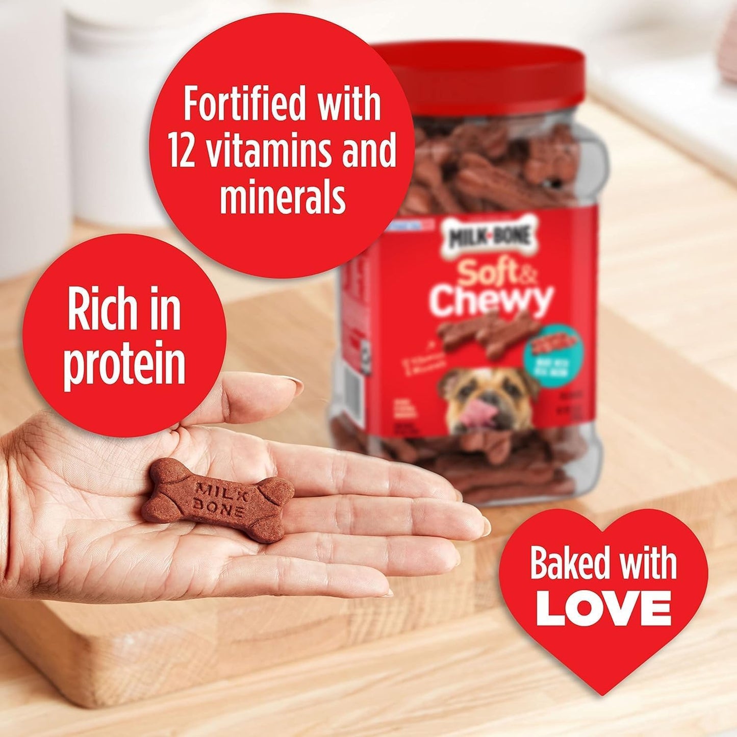 Soft & Chewy Dog Treats Made with Real Bacon, 25 Ounce