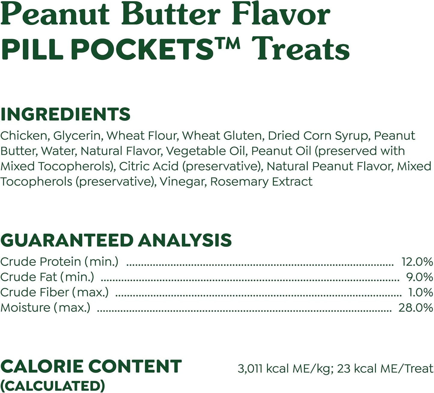 Pill Pockets for Dogs Large Size, Soft Dog Treats, with Real Peanut Butter, 15.8 Oz. Pouch (60 Treats)