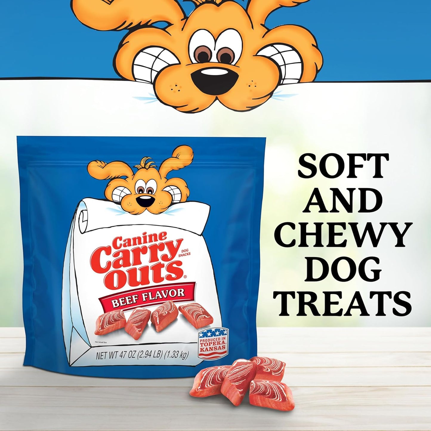 Dog Treats, Beef Flavor, 47 Ounce
