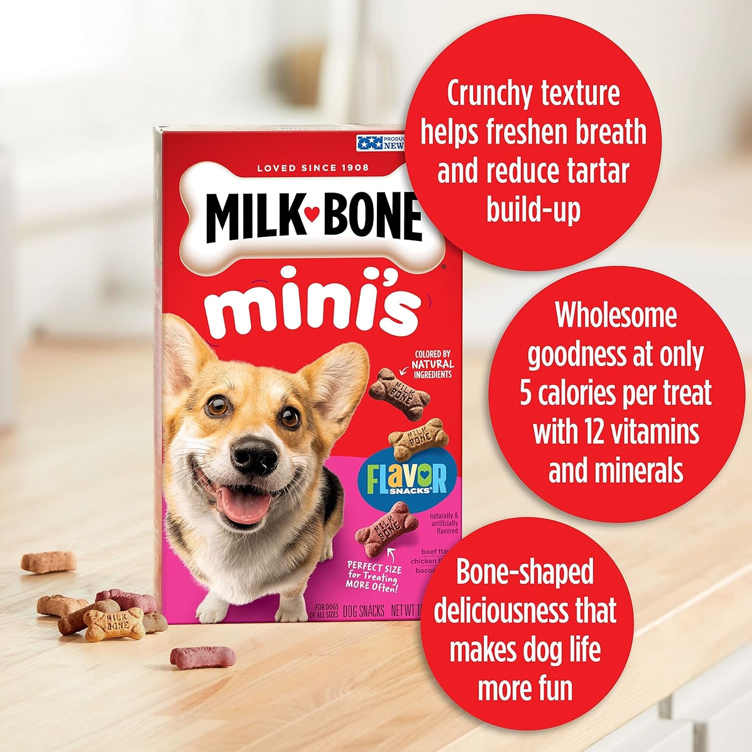 Mini'S Flavor Snacks Dog Treats, 36 Ounce