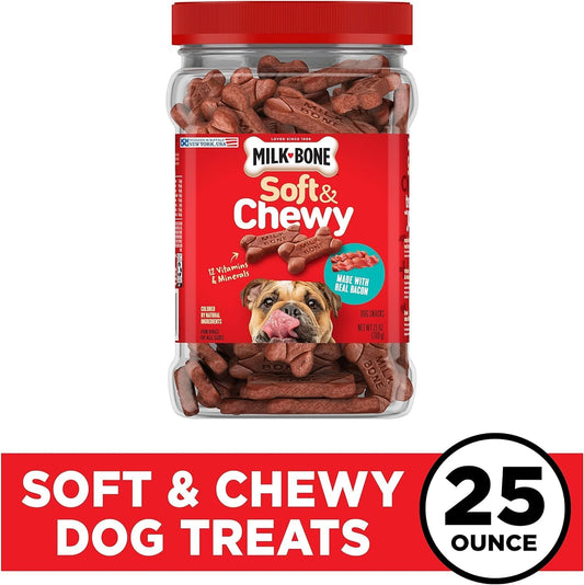 Soft & Chewy Dog Treats Made with Real Bacon, 25 Ounce