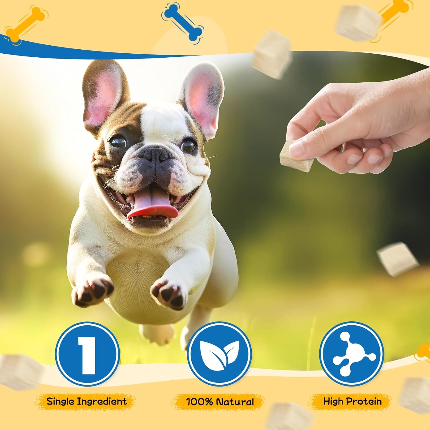 Freeze Dried Chicken Treats for Dogs & Cats, Single Ingredient Natural and Healthy Training Treats & Food Topper, High Protein Dog Snacks,10.58 Oz