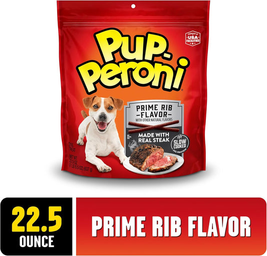 Dog Treats, Prime Rib Flavor, 22.5 Ounce, Made with Real Steak
