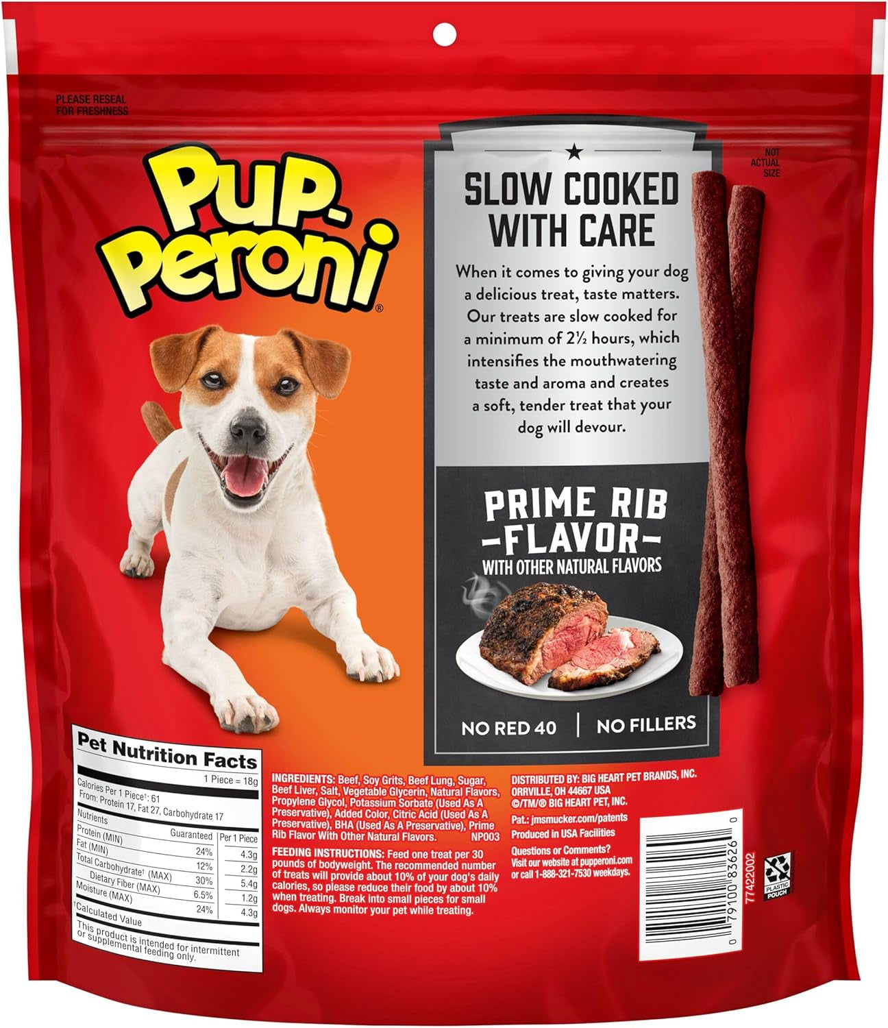 Dog Treats, Prime Rib Flavor, 22.5 Ounce, Made with Real Steak