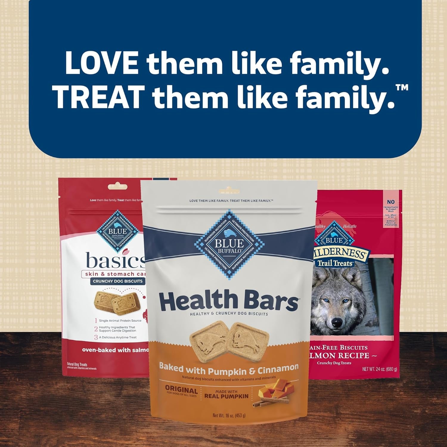Health Bars Crunchy Dog Biscuits, Oven-Baked with Natural Ingredients, Pumpkin & Cinnamon, 16-Oz Bag