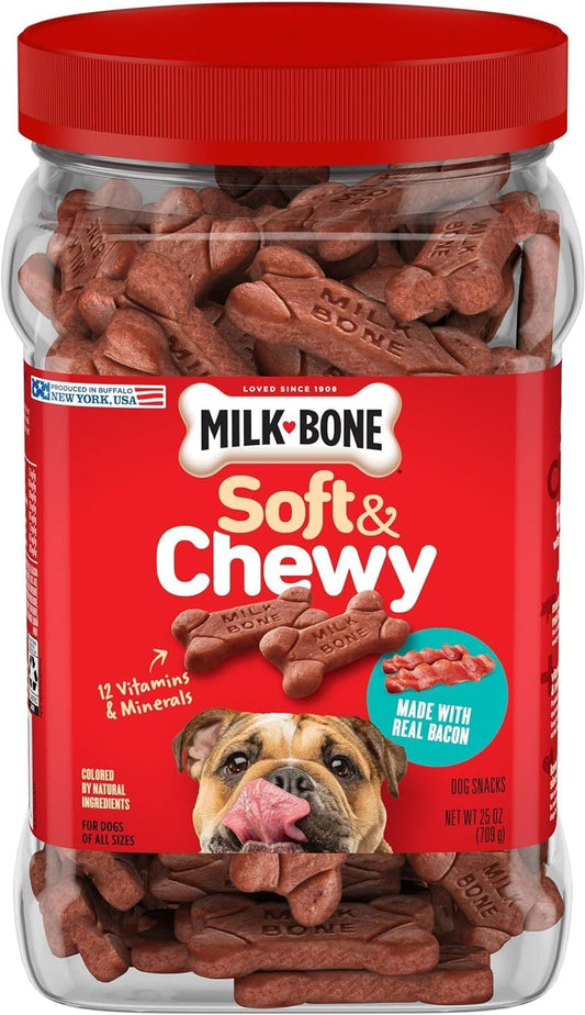 Soft & Chewy Dog Treats Made with Real Bacon, 25 Ounce