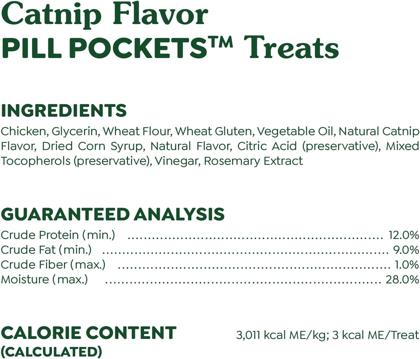 Feline Greenies Pill Pockets for Cats – Natural Soft Cat Treats, Catnip Flavor, 1.6 oz Pouch (45 Treats)