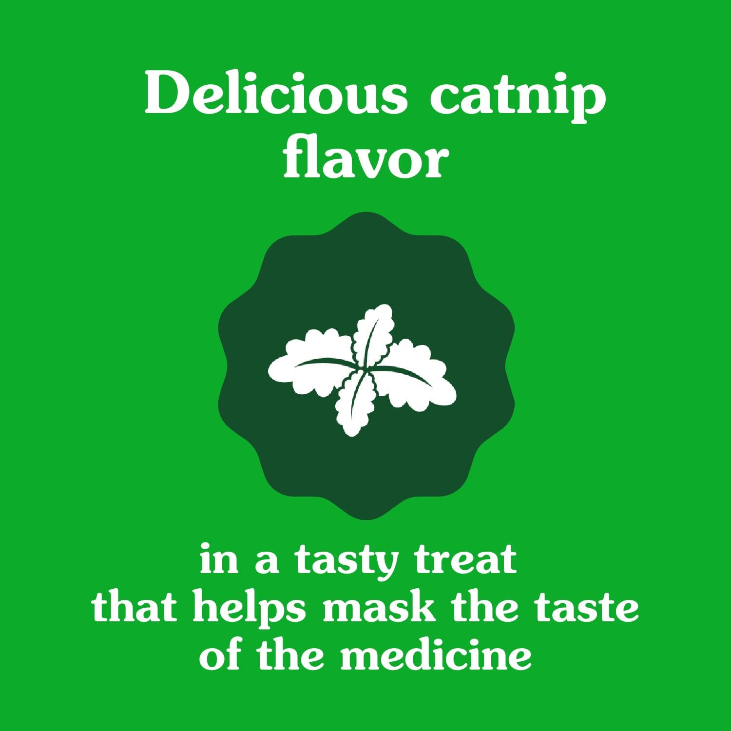 Feline Greenies Pill Pockets for Cats – Natural Soft Cat Treats, Catnip Flavor, 1.6 oz Pouch (45 Treats)