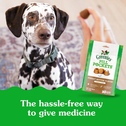 Pill Pockets for Dogs Large Size, Soft Dog Treats, with Real Peanut Butter, 15.8 Oz. Pouch (60 Treats)