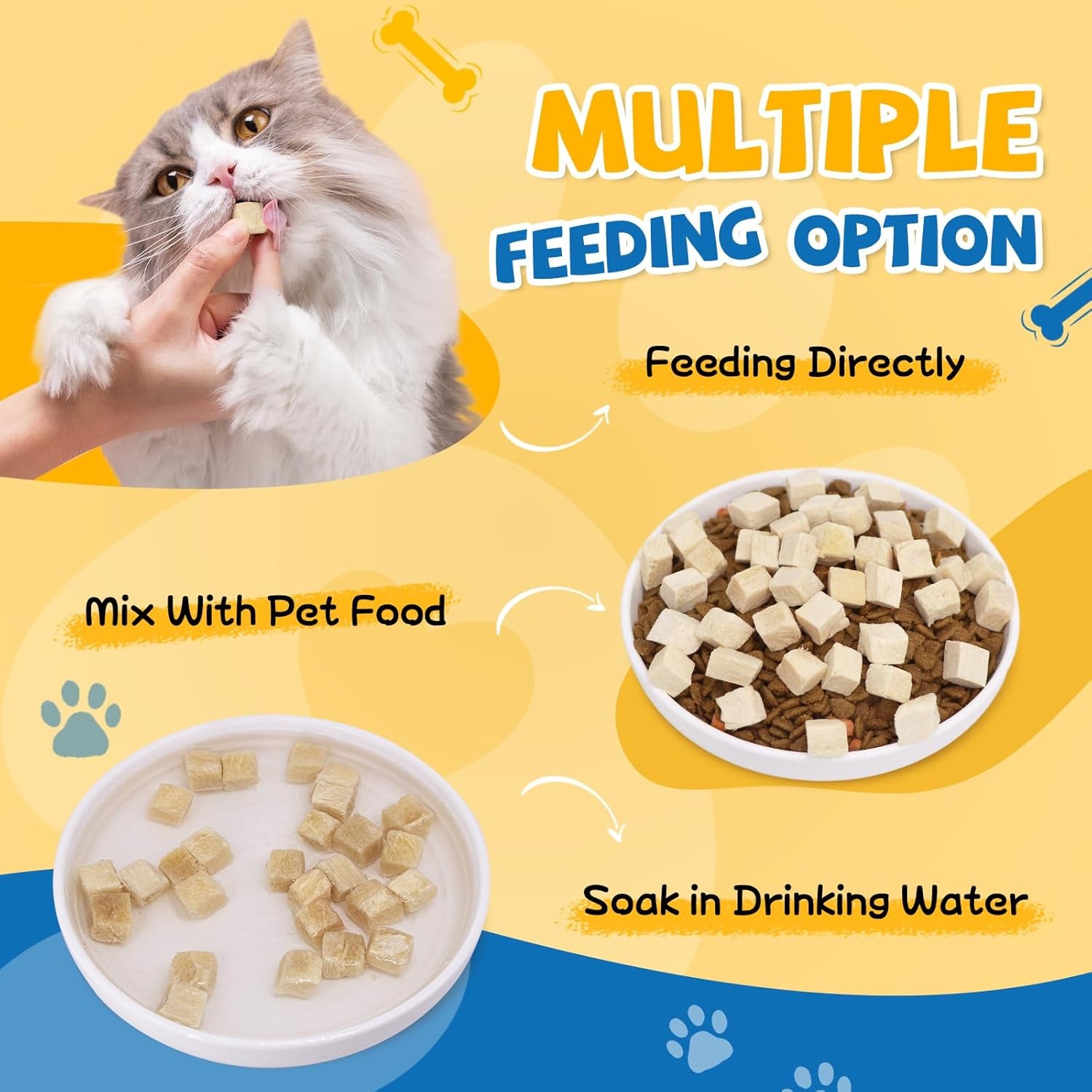 Freeze Dried Chicken Treats for Dogs & Cats, Single Ingredient Natural and Healthy Training Treats & Food Topper, High Protein Dog Snacks,10.58 Oz
