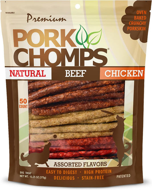 Dog Chews, 5-Inch Munchy Sticks, Assorted Flavors, 50 Count (Pack of 1)