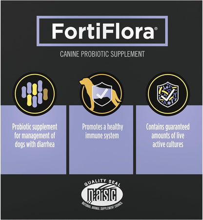 Purina Pro Plan FortiFlora Dog Probiotic Supplement – Veterinary Formula, 30 Count Powder Packets