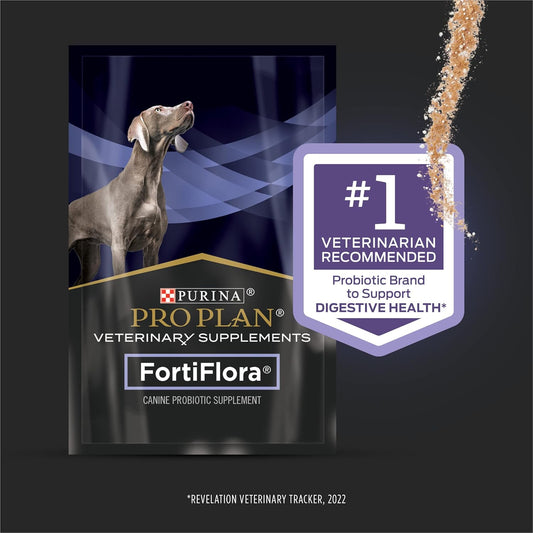 Purina Pro Plan FortiFlora Dog Probiotic Supplement – Veterinary Formula, 30 Count Powder Packets