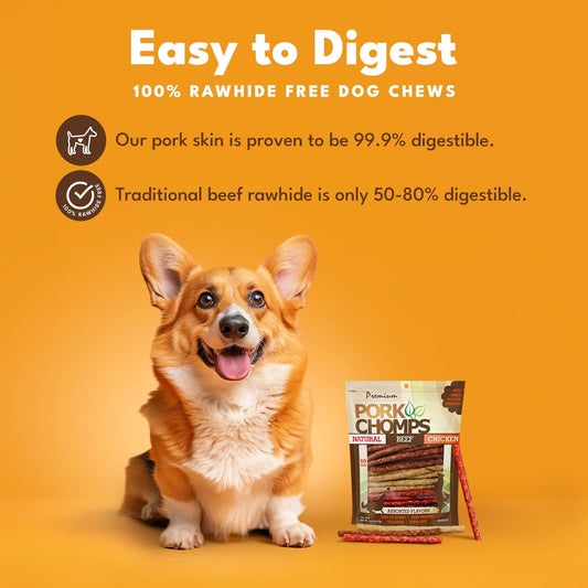 Dog Chews, 5-Inch Munchy Sticks, Assorted Flavors, 50 Count (Pack of 1)