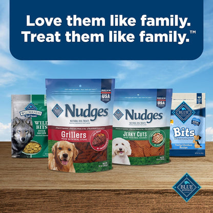 Nudges Grillers Natural Dog Treats, Made in the USA with Real Steak, 16-Oz Bag